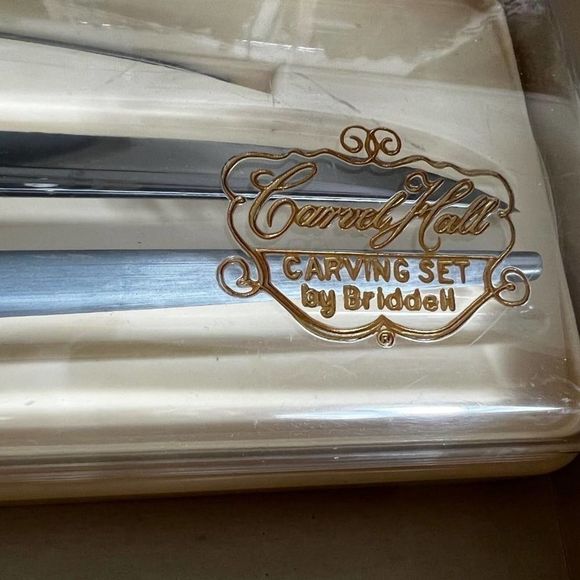 Vintage Carving set Carvel Hall by Bridell USA 3 Piece Cutlery Set - Picture 5 of 12